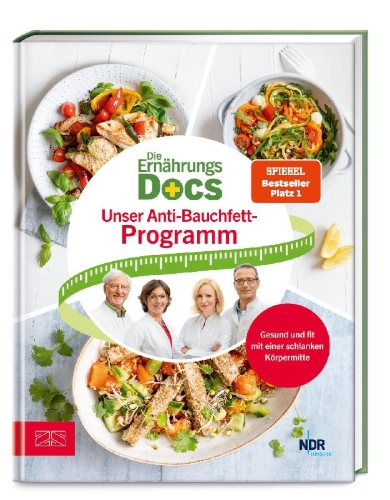 Buchcover und Innenansicht für das Buch: Die Ernährungs-Docs - Unser Anti-Bauchfett-Programm