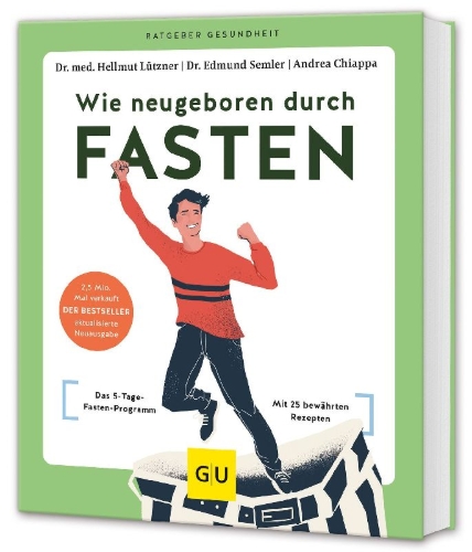Buchcover und Innenansicht für das Buch: Wie neugeboren durch Fasten