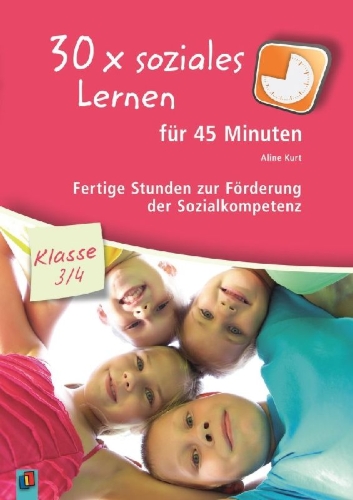 Buchcover und Innenansicht für das Buch: 30 x soziales Lernen für 45 Minuten - Klasse 3/4