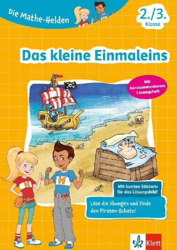Buchcover und Innenansicht für das Buch: Klett Die Mathe-Helden Das kleine Einmaleins 2./3. Klasse