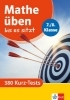 Buchcover und Innenansicht für das Buch: Mathe üben bis es sitzt 7./8. Klasse