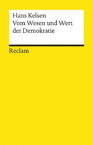 Buchcover und Innenansicht für das Buch: Vom Wesen und Wert der Demokratie