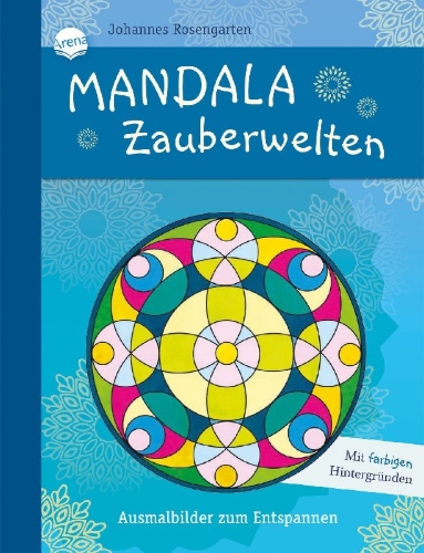 Buchcover und Innenansicht für das Buch: Mandala Zauberwelten. Ausmalbilder zum Entspannen