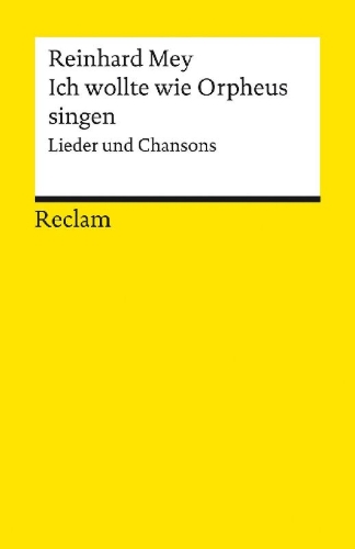 Buchcover und Innenansicht für das Buch: Ich wollte wie Orpheus singen. Lieder und Chansons