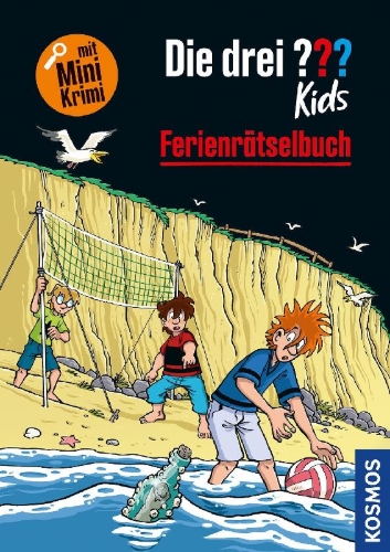 Buchcover und Innenansicht für das Buch: Die drei ??? Kids Ferienrätselbuch