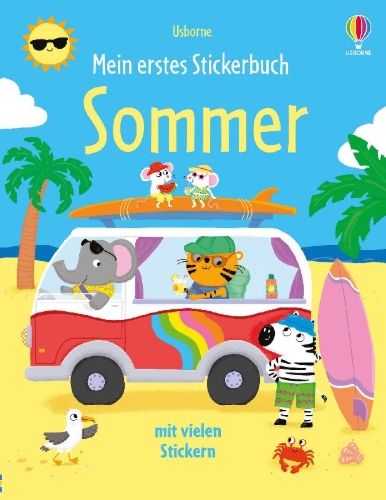 Buchcover und Innenansicht für das Buch: Mein erstes Stickerbuch: Sommer