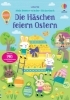 Buchcover und Innenansicht für das Buch: Mein Immer-wieder-Stickerbuch: Die Häschen feiern Ostern