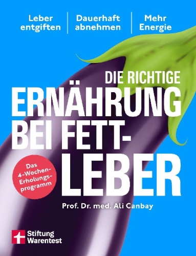 Buchcover und Innenansicht für das Buch: Die richtige Ernährung bei Fettleber