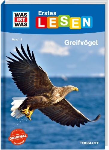 Buchcover und Innenansicht für das Buch: WAS IST WAS Erstes Lesen Band 18. Greifvögel