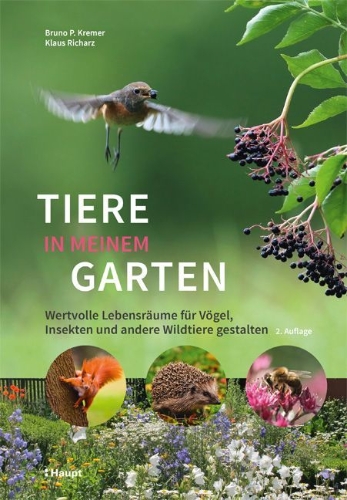 Buchcover und Innenansicht für das Buch: Tiere in meinem Garten
