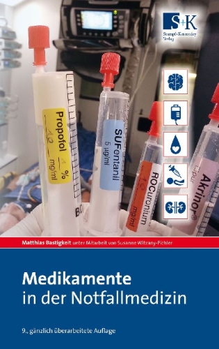 Buchcover und Innenansicht für das Buch: Medikamente in der Notfallmedizin