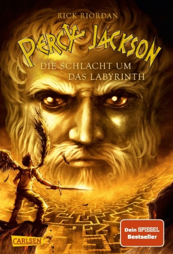 Buchcover und Innenansicht für das Buch: Percy Jackson and the Olympians - The Battle of the Labyrinth