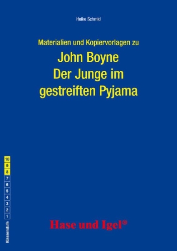 Buchcover und Innenansicht für das Buch: Der Junge im gestreiften Pyjama. Begleitmaterial