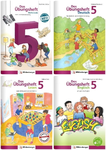 Buchcover und Innenansicht für das Buch: Sicher ins 6. Schuljahr - Rechnen - Schreiben - Lesen - Grammatik - Englisch · Klasse 5/ 4 versch. Bände
