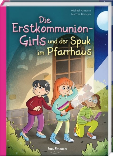 Buchcover und Innenansicht für das Buch: Die Erstkommunion-Girls und der Spuk im Pfarrhaus