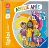 Buchcover und Innenansicht für das Buch: tiptoi® Bildergeschichten über den Umgang mit Gefühlen - Amélie Amie und die Sache mit der Vielfalt