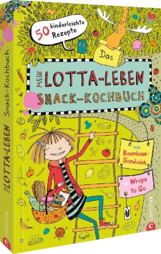Buchcover und Innenansicht für das Buch: Mein Lotta-Leben: Das Snack-Kochbuch