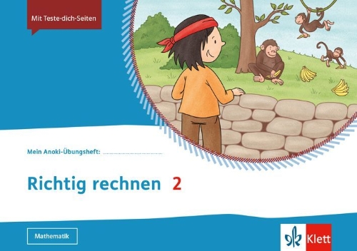 Buchcover und Innenansicht für das Buch: Mein Anoki-Übungsheft. Richtig rechnen 2. Übungsheft Klasse 2