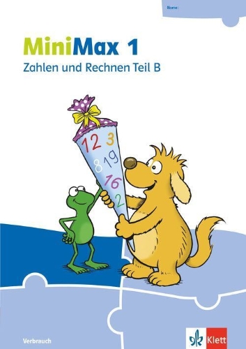 Buchcover und Innenansicht für das Buch: MiniMax 1. Schülerpaket (4 Themenhefte: Zahlen und Rechnen A, Zahlen und Rechnen B, Größen und Sachrechnen, Geometrie) - Verbrauchsmaterial Klasse 1