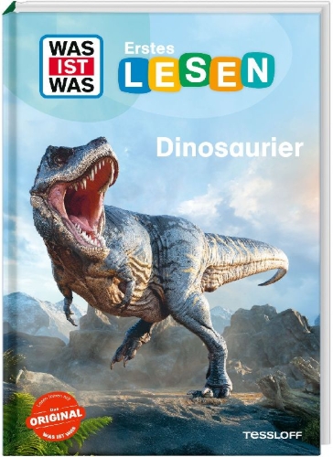Buchcover und Innenansicht für das Buch: WAS IST WAS Erstes Lesen. Dinosaurier