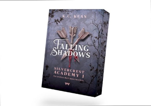 Buchcover und Innenansicht für das Buch: Falling Shadows: Spicy Reverse Harem Dark Romantasy