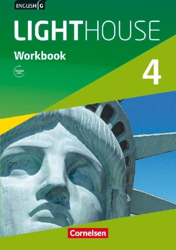 Buchcover und Innenansicht für das Buch: English G LIGHTHOUSE 04: 8. Schuljahr. Workbook mit Audios online
