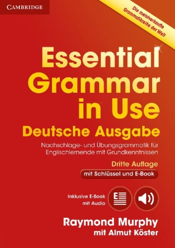 Buchcover und Innenansicht für das Buch: Essential Grammar in Use. German Third Edition . Book with answers and Interactive ebook