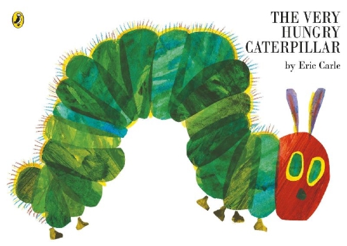Buchcover und Innenansicht für das Buch: The Very Hungry Caterpillar