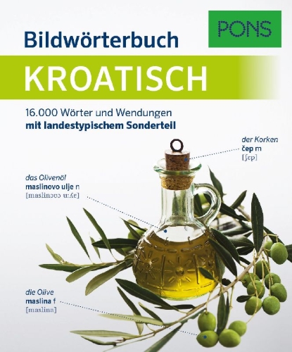 Buchcover und Innenansicht für das Buch: PONS Bildwörterbuch Kroatisch