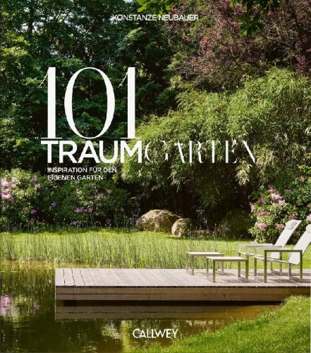 Buchcover und Innenansicht für das Buch: 101 Traumgärten
