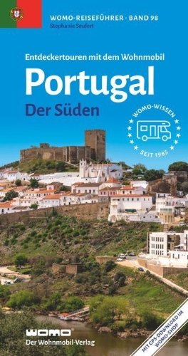 Buchcover und Innenansicht für das Buch: Entdeckertouren mit dem Wohnmobil Portugal