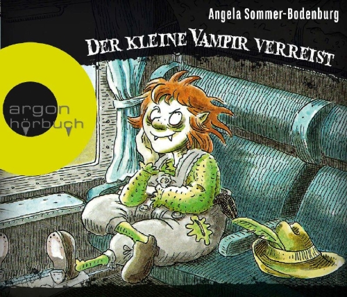 Buchcover und Innenansicht für das Buch: Der kleine Vampir verreist