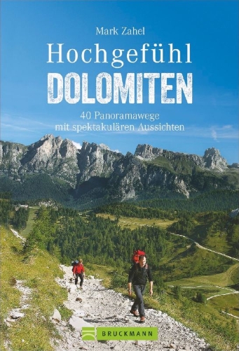 Buchcover und Innenansicht für das Buch: Hochgefühl Dolomiten