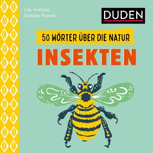 Buchcover und Innenansicht für das Buch: 50 Wörter über die Natur - Insekten