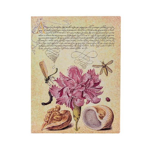 Buchcover und Innenansicht für das Buch: Pink Carnation (Mira Botanica) Ultra Lined Softcover Flexi Journal (Elastic Band Closure)