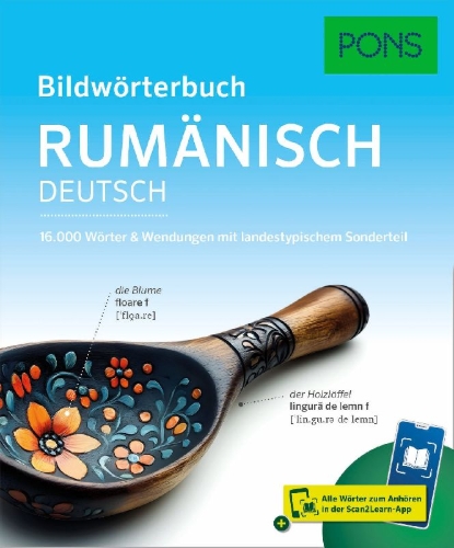 Buchcover und Innenansicht für das Buch: PONS Bildwörterbuch Rumänisch