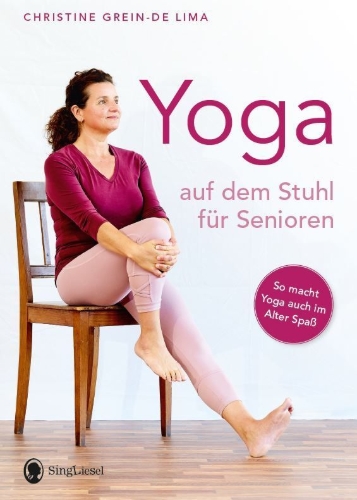 Buchcover und Innenansicht für das Buch: Yoga auf dem Stuhl für Senioren