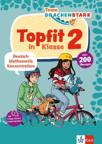 Buchcover und Innenansicht für das Buch: Team Drachenstark: Topfit in Klasse 2