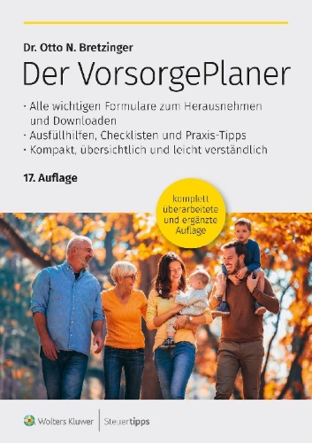 Buchcover und Innenansicht für das Buch: Der VorsorgePlaner