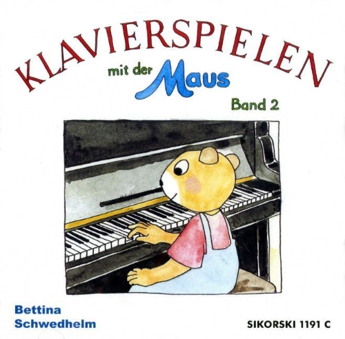 Buchcover und Innenansicht für das Buch: Klavierspielen mit der Maus, Band 2. Spiel mit Noten.CD