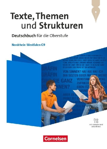 Buchcover und Innenansicht für das Buch: Texte, Themen und Strukturen. Nordrhein-Westfalen - Schulbuch mit Hörtexten und Erklärfilmen