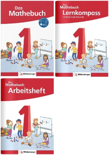 Buchcover und Innenansicht für das Buch: Das Mathebuch 1 - Neubearbeitung - Schülerbuch/Lernkompass/Arbeitsheft im Paket