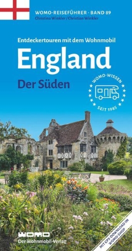 Buchcover und Innenansicht für das Buch: Entdeckertouren mit dem Wohnmobil England
