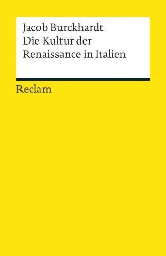 Buchcover und Innenansicht für das Buch: Die Kultur der Renaissance in Italien