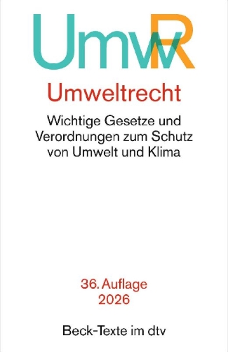 Buchcover und Innenansicht für das Buch: Umweltrecht. UmwR