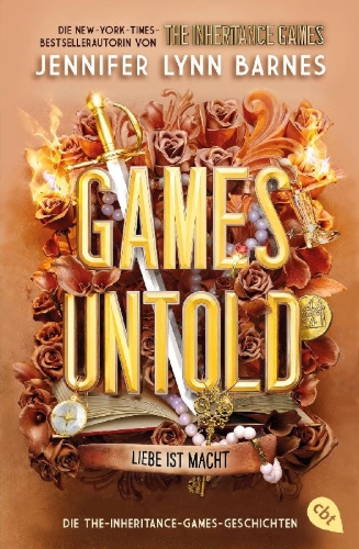 Buchcover und Innenansicht für das Buch: Games Untold - Die The-Inheritance-Games-Geschichten