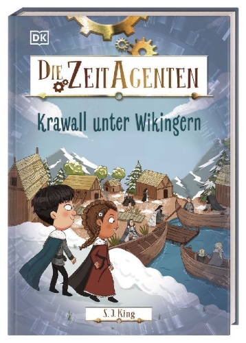Buchcover und Innenansicht für das Buch: Die Zeit-Agenten 7. Krawall unter Wikingern