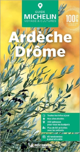 Buchcover und Innenansicht für das Buch: Michelin Le Guide Vert Ardeche Drome