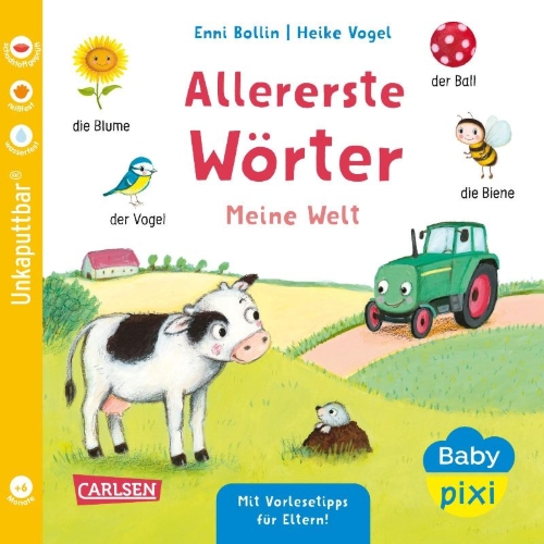 Buchcover und Innenansicht für das Buch: Baby Pixi (unkaputtbar) 162: Allererste Wörter: Meine Welt