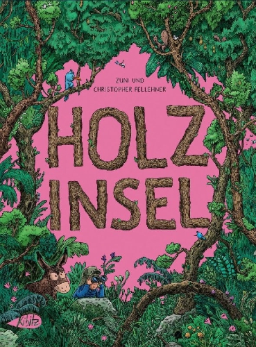 Buchcover und Innenansicht für das Buch: Holzinsel